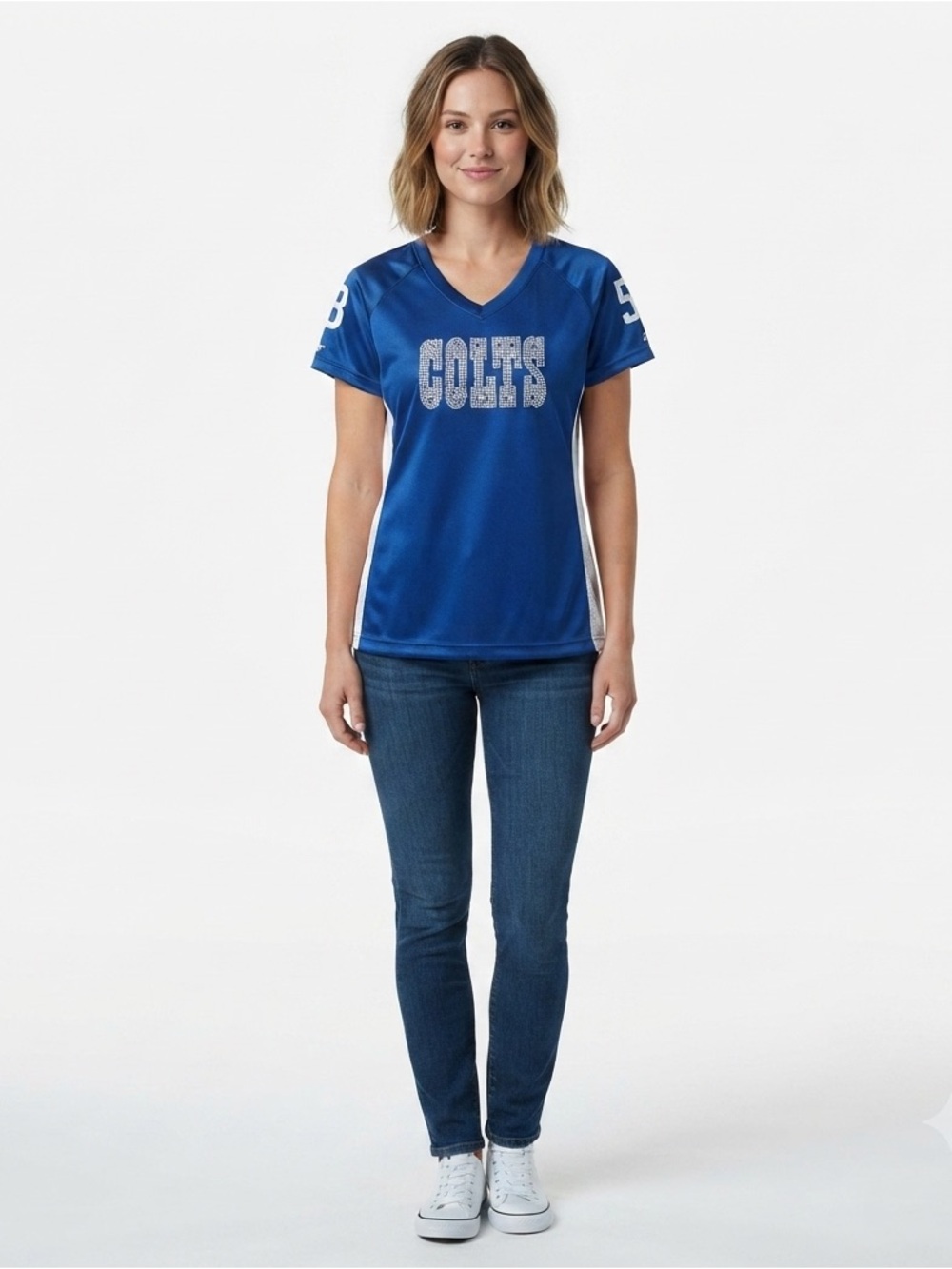 NFL Apparel Indianapolis Colts Embellished Women’s Jersey Meduim